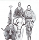 3 Samurai On Horseback